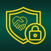Security shield with lock icon symbolizing safety and privacy.