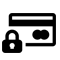 Credit card secure payment icon illustration.