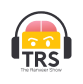 TRS The Research Show podcast logo with headphone icon.